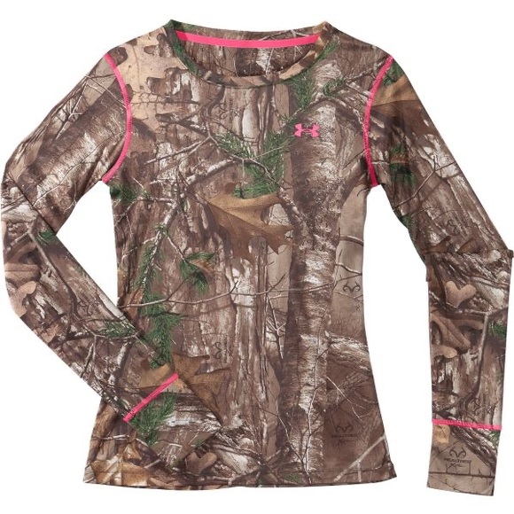 UNDER ARMOUR WOMENS SCENT CONTROL EVO HG Long Sleeve Camo Shirt. Sz Med - Picture 4 of 9